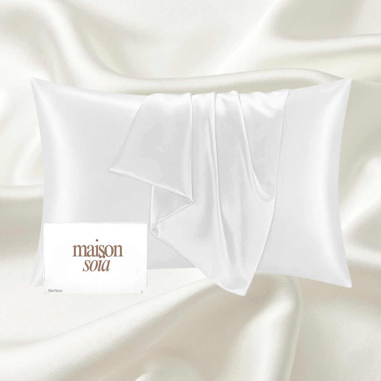 Taie d'oreiller 100% soie de Mûrier