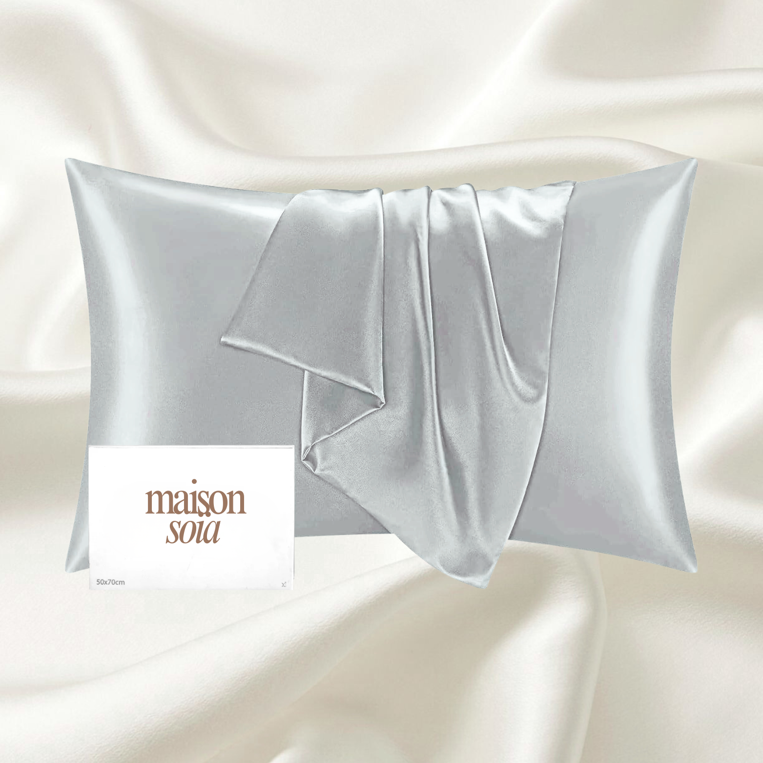 Taie d'oreiller 100% soie de Mûrier